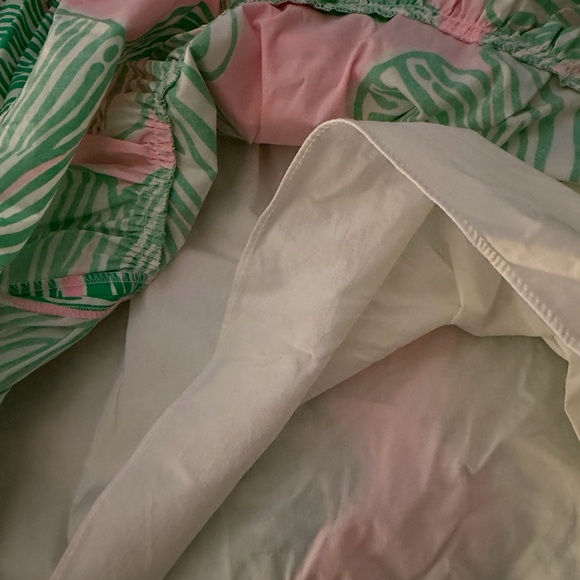 LILLY PULITZER TRISHA STRETCH SHIRTDRESS SIZE 8 WHO LET THE FRONDS OUT EXCELLENT - Picture 12 of 14